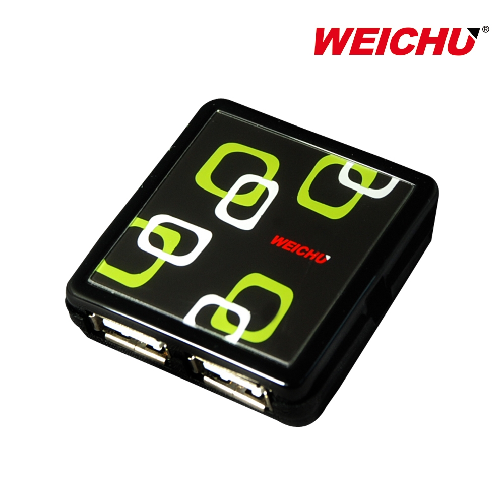 WEICHU 普風戀 4埠USB2.0 HUB集線器 (附贈USB線) HU-500B