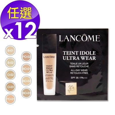 LANCOME 蘭蔻 零粉感超持久粉底 1ml x 12