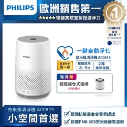 飛利浦PHILIPS 9坪奈米級空氣清淨機 AC0819/80 抗病毒首選