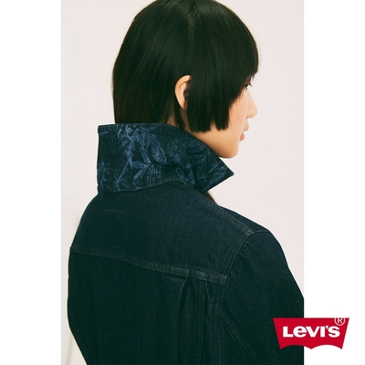 Levis Wellthread環境友善系列 女款 寬鬆短版牛仔外套 / 精工花紋水洗 / 原色