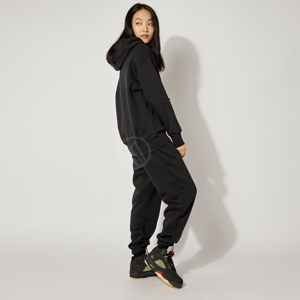 Nike As W Nsw Phnx Flc Hr Os Pant 女款黑色高腰刷毛長褲DQ5888-010