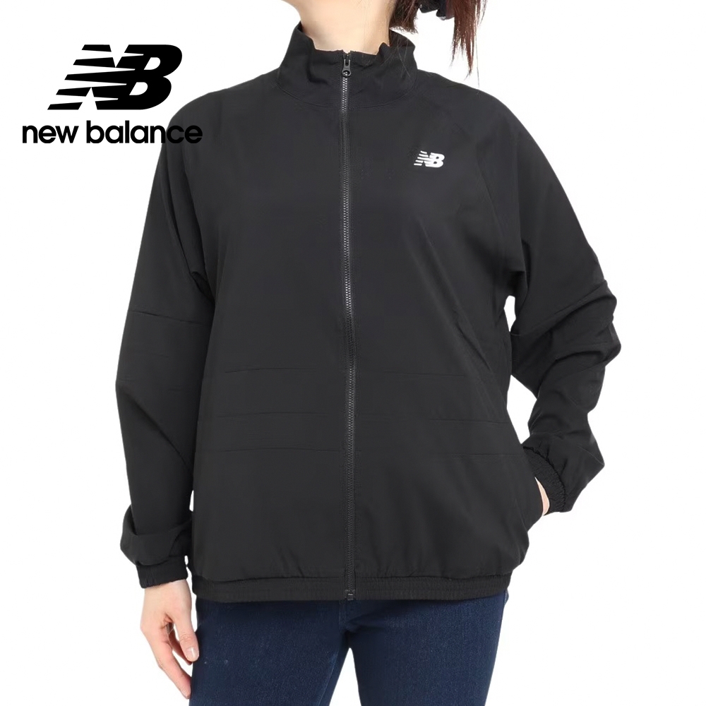 [New Balance]防風防潑水立領風衣外套_女性-黑色_黑色_WJ31174BK