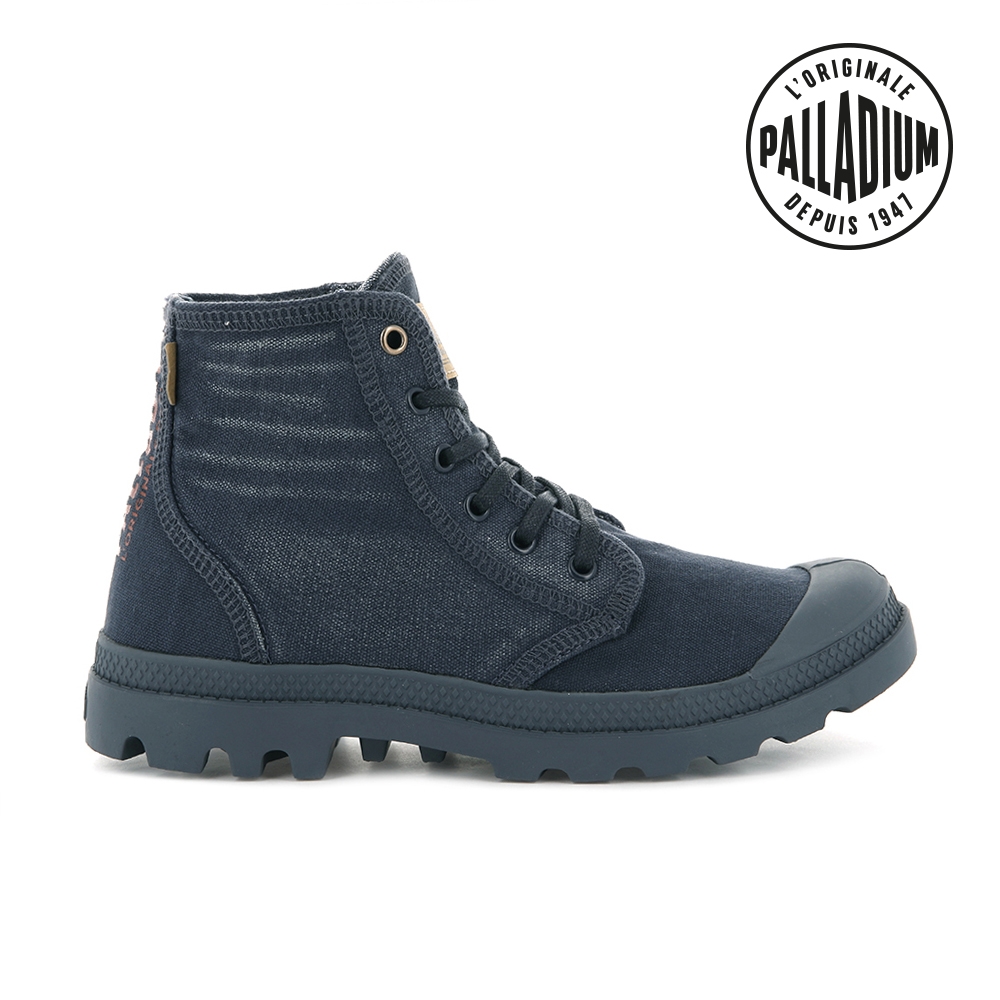 Palladium  PALLADENIM單寧帆布靴-女-牛仔藍