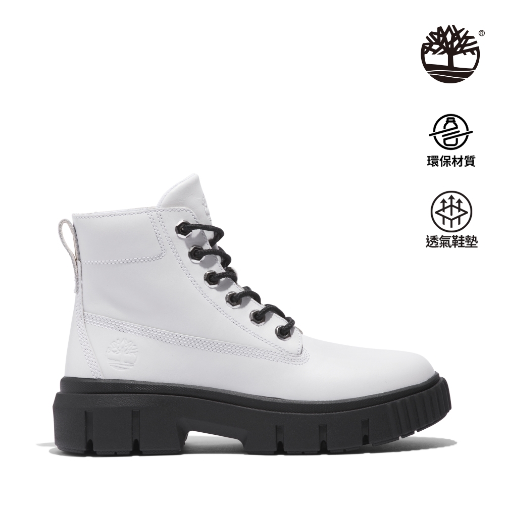 Timberland 女款白色全皮休閒靴|A41ZW100