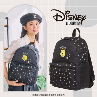 【Disney】小熊維尼-甜蜜蜂潮-後背包-黑 PTD21-B6-82BK