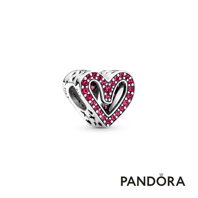 【Pandora官方直營】璀璨手繪紅心串飾-絕版品