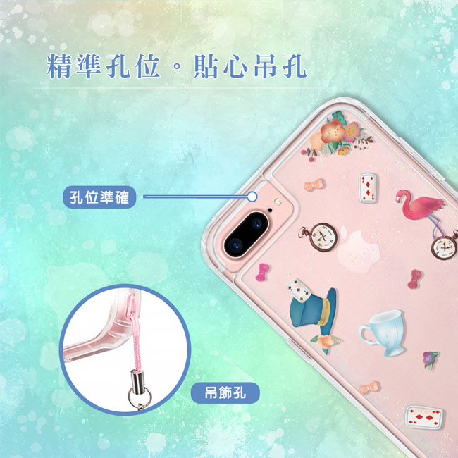 EVO CASE iPhone Xs Max 藍色閃粉亮片流沙手機殼 - 愛麗絲