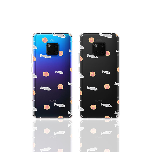 反骨創意 華為 全系列 彩繪防摔手機殼-歪瘋系列(魚與貓掌)