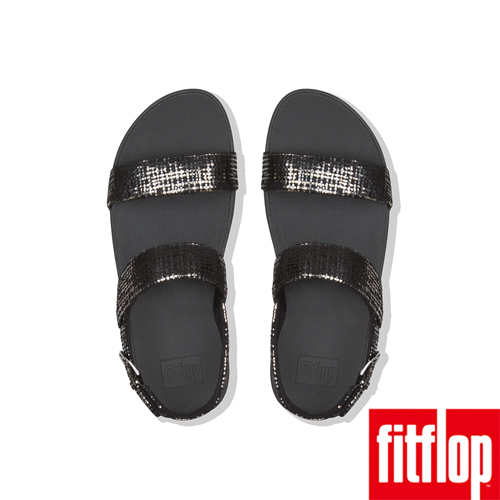 FitFlop CHAIN PRINT後帶涼鞋黑色