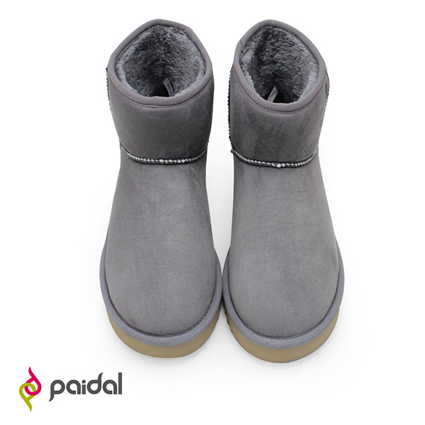 Paidal童話學士刺蝟內鋪毛短筒雪靴-灰