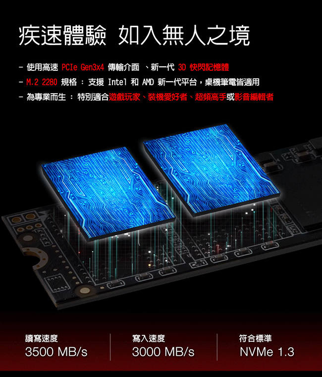 ADATA威剛 XPG SX8200Pro 512G M.2 2280 PCIe SSD