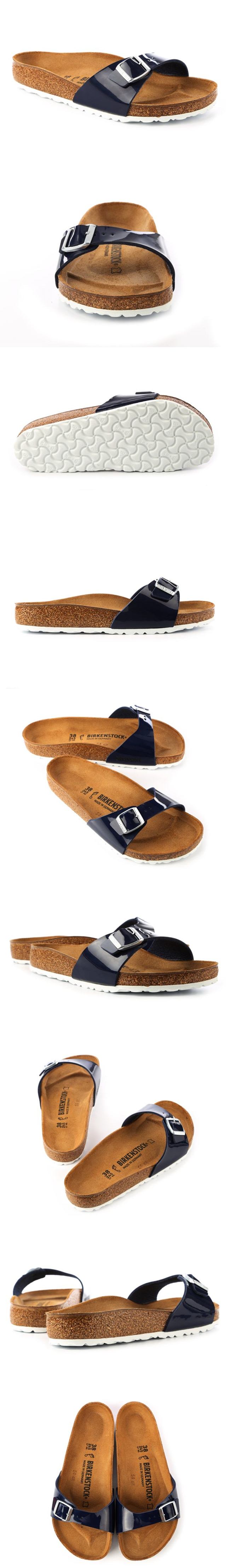 勃肯BIRKENSTOCK 1005311。MADRID馬德里單片時尚拖(亮面藍)