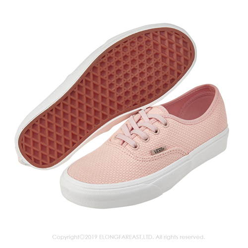 (女)VANS Authentic 編織素色休閒鞋*粉膚