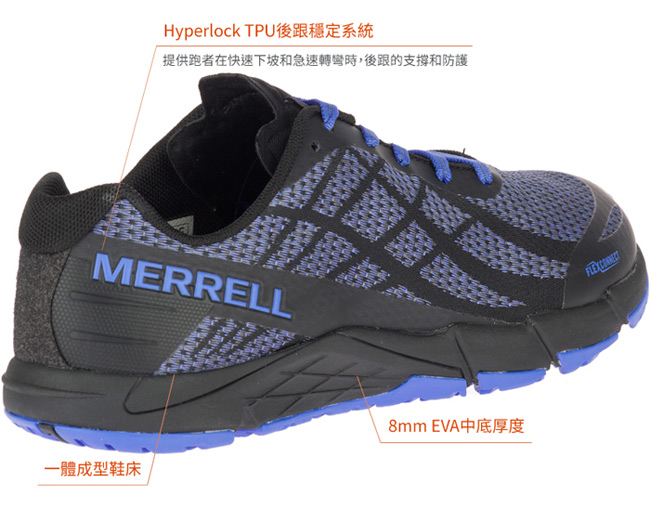 MERRELL BAREACCESSSHIELD 女跑鞋-黑(77612)