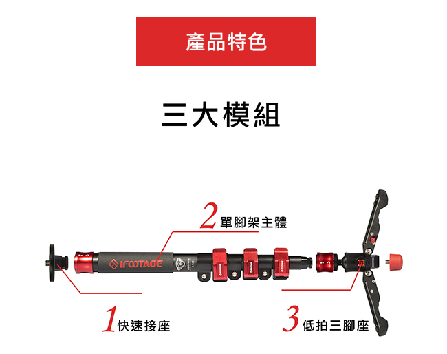 IFOOTAGE COBRA2 C150II 碳纖維單腳架套組