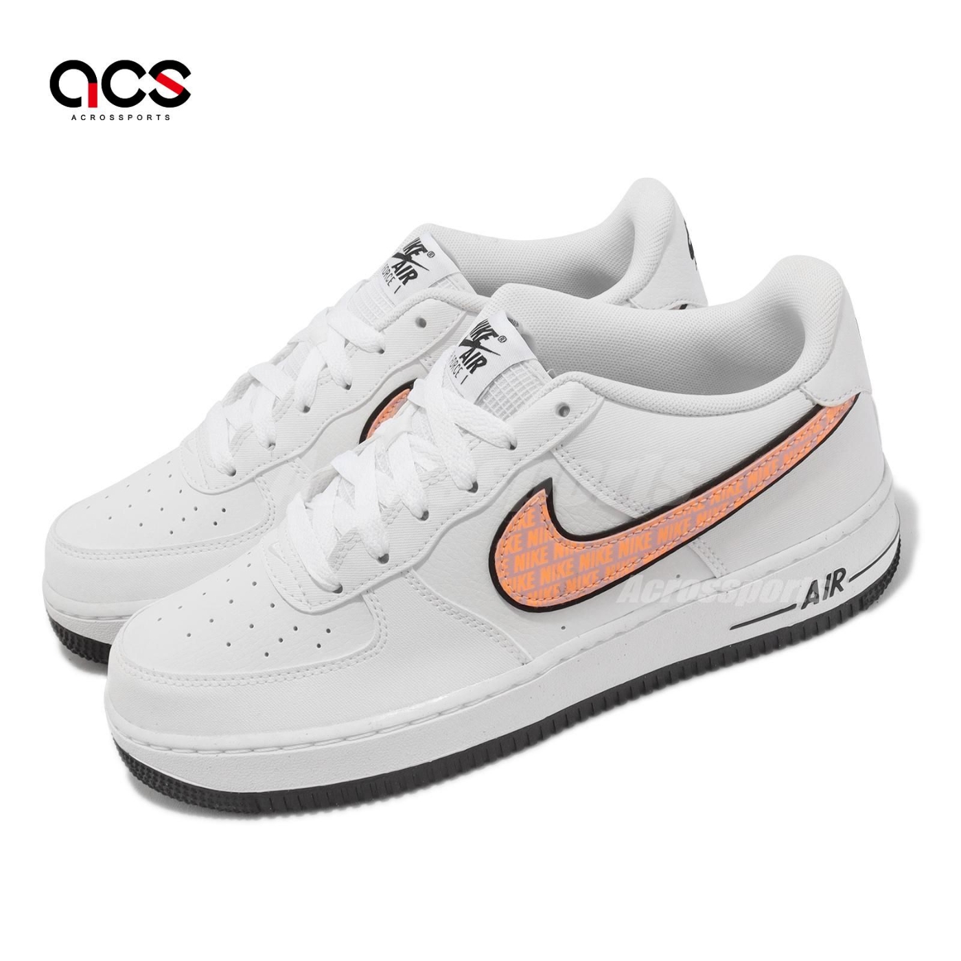 Nike 休閒鞋Air Force 1 Impact NN GS 白橘黑女鞋大童鞋AF1 DZ6307-100