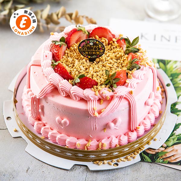 預購-樂活e棧-生日快樂蛋糕-粉紅華爾滋蛋糕(6吋/顆,共1顆)