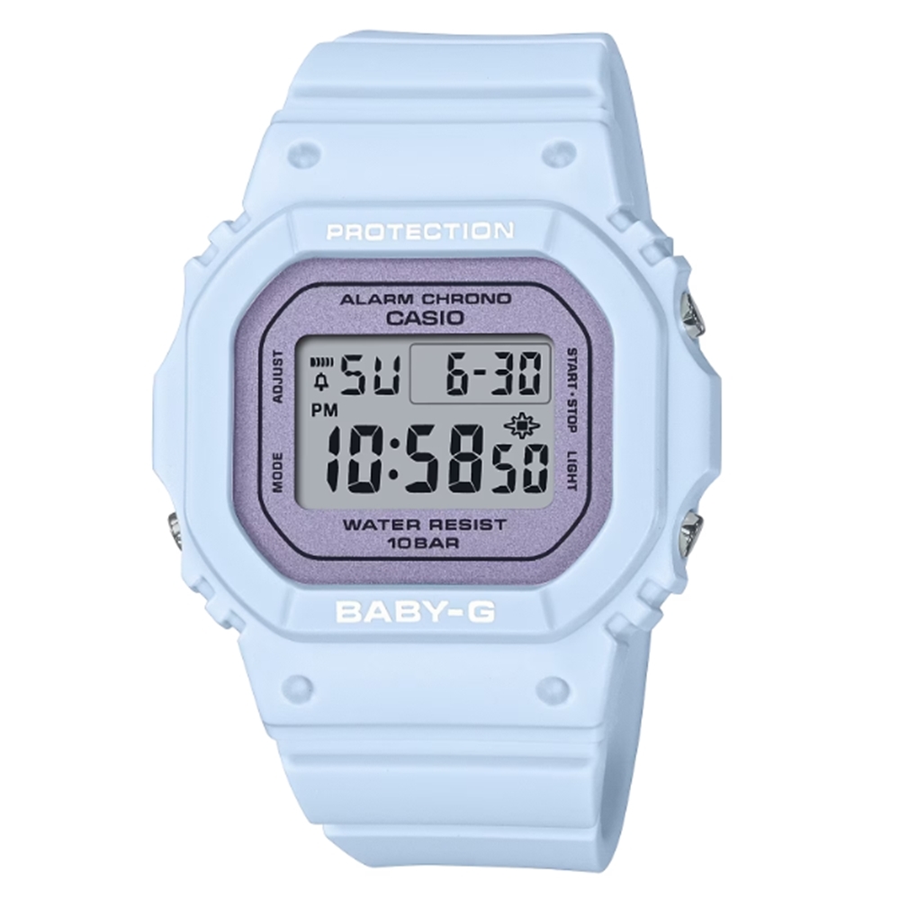 CASIO 卡西歐BABY-G 輕巧纖薄絢麗春日丁香紫經典方型BGD-565SC-2_37