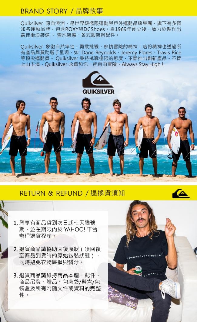 【QUIKSILVER】CARVER PRINT 夾腳拖 黑