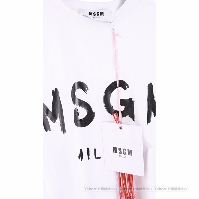 MSGM 品牌人氣款白色字母T恤