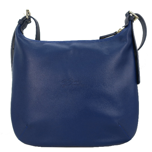  LONGCHAMP 2.0 Bolso bandolera系列皮革肩背包(藍)