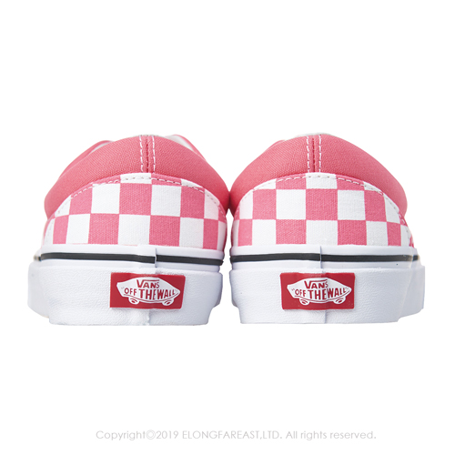 (女)VANS Era 拼接棋盤格綁帶休閒鞋*粉色