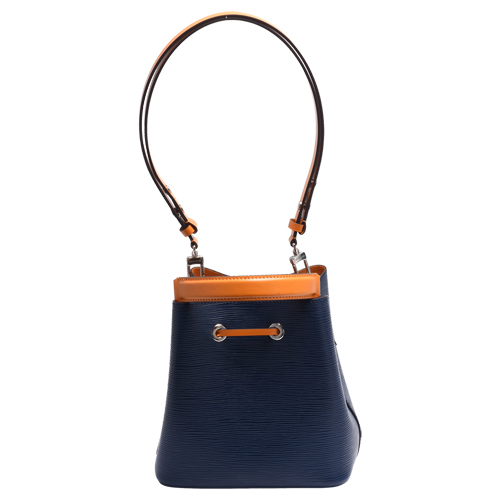 LV M53610經典Neonoe BB EPI撞色束口斜背/肩背水桶包(靛藍/姜黃色)