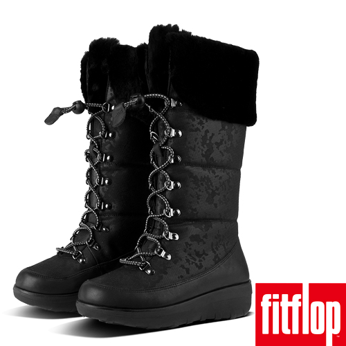 FitFlop HARRIET HIGH SNOW BOOTS-黑
