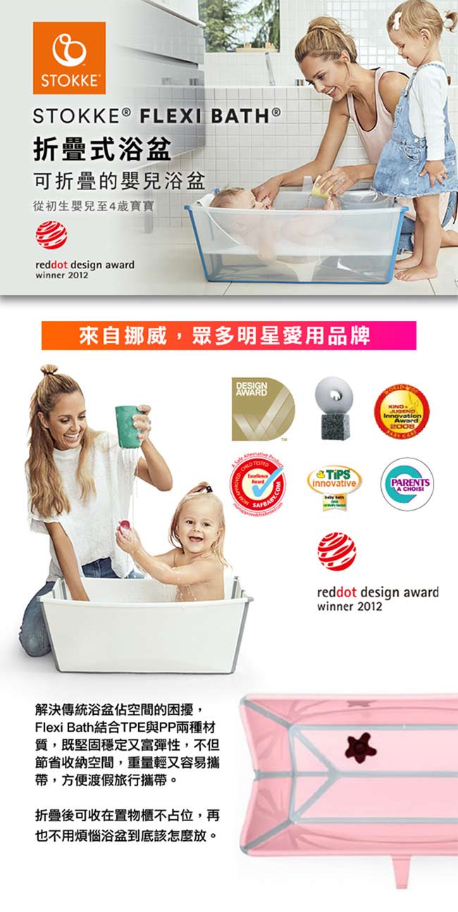 Stokke Flexi Bath 折疊式浴盆 (共3色可任選)