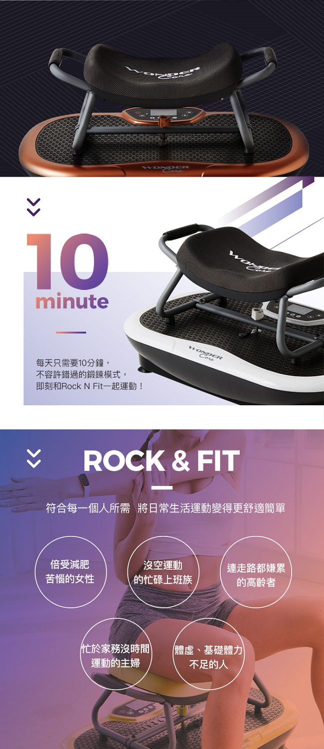 Wonder Core Rock N Fit 3D搖滾運動椅 震動健身機(萊姆綠)