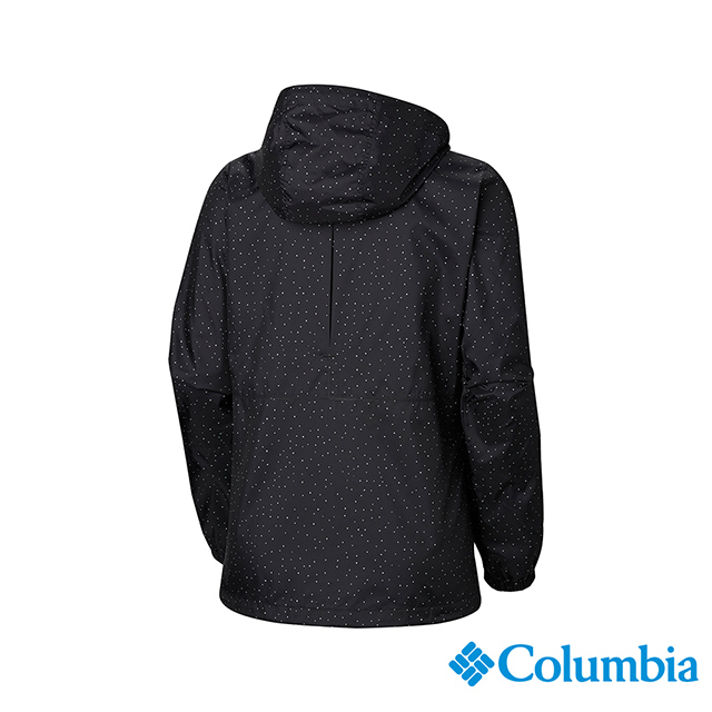 Columbia 哥倫比亞 女款-防潑水風衣-黑色圓點 UKR30130HH
