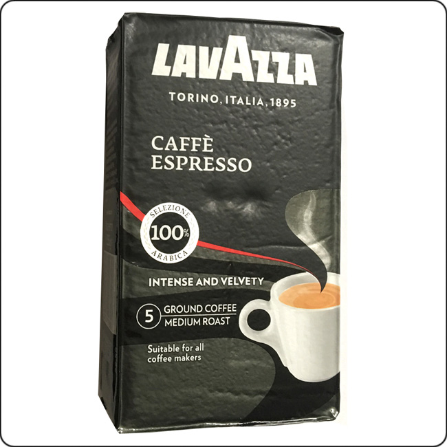 LAVAZZA CAFFE ESPRESSO 黑牌咖啡粉(真空鋁箔包6包)
