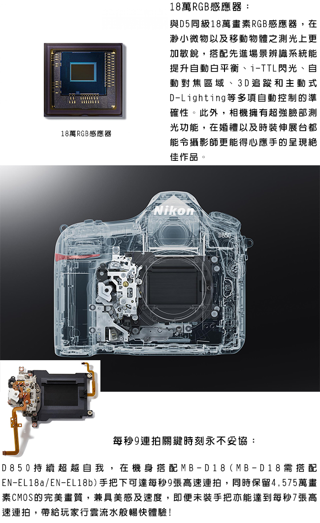 【快】NIKON D850 全片幅 單機身*(中文平輸)