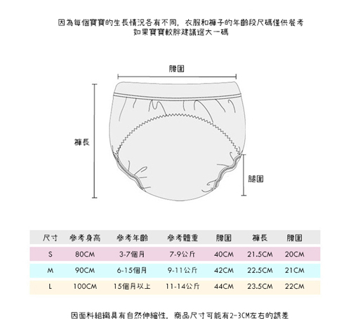 JoyNa 紗布嬰兒尿布褲 訓練褲隔尿褲-三件入