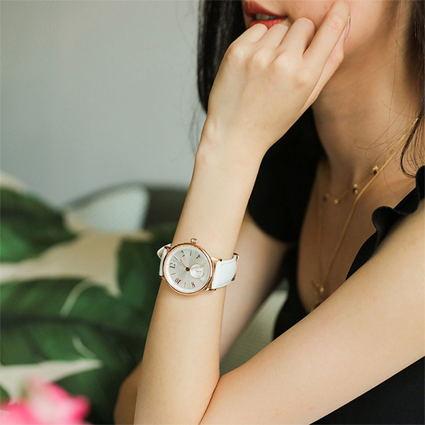 RELAX TIME Retro lady 復古甜美小秒針套錶-玫塊金框x白/38mm