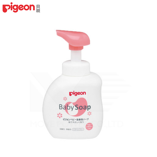 【任選】日本《Pigeon貝親》花香泡沫沐浴乳(500ml)