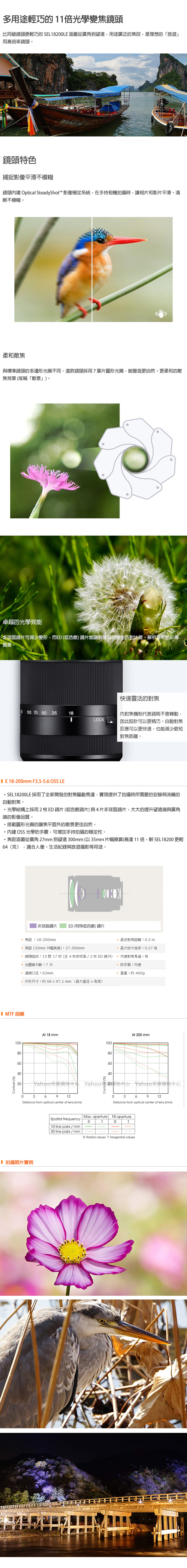 SONY E 18-200mm F3.5-5.6 OSS SEL18200LE 公司貨