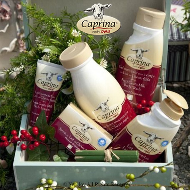 Caprina肯拿士 新鮮山羊奶經典禮盒-原味身體乳液75ml與原味皂110g