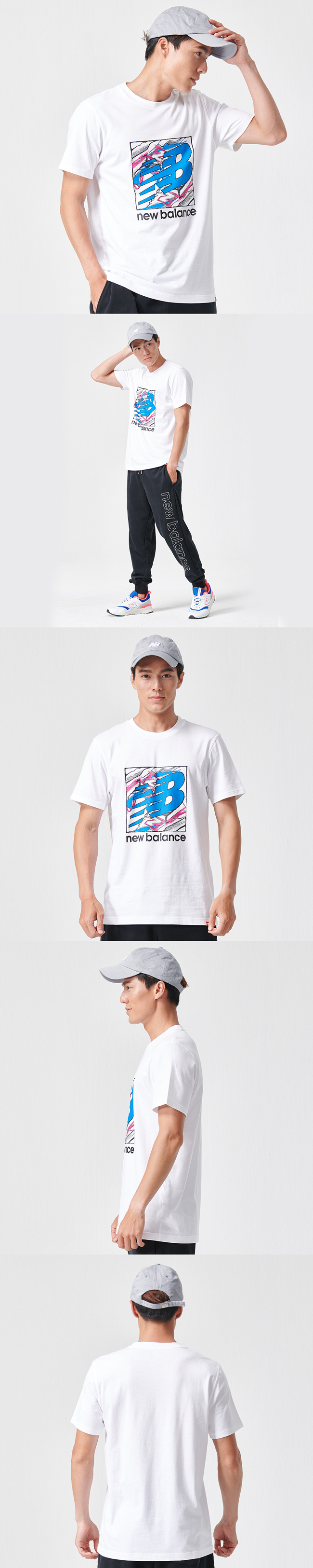 New Balance 短袖T恤_AMT91550WT_男性_白色