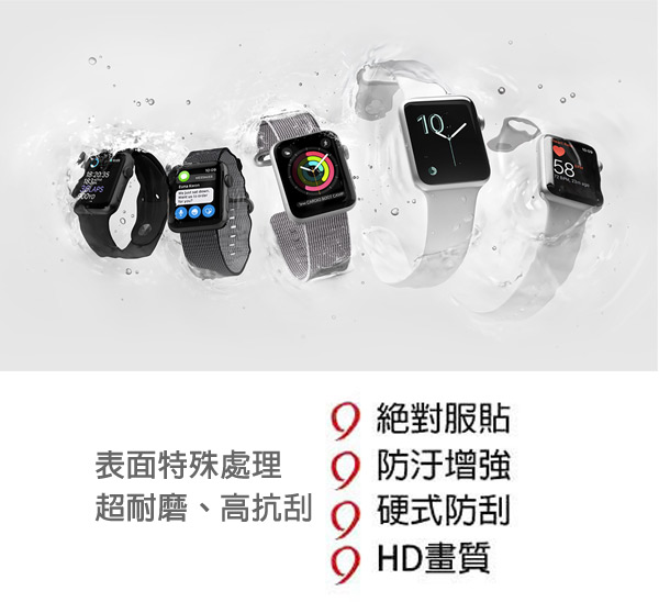 imos Apple Watch 44mm 第四代《非滿版》超抗疏水疏油效果保護貼-兩入