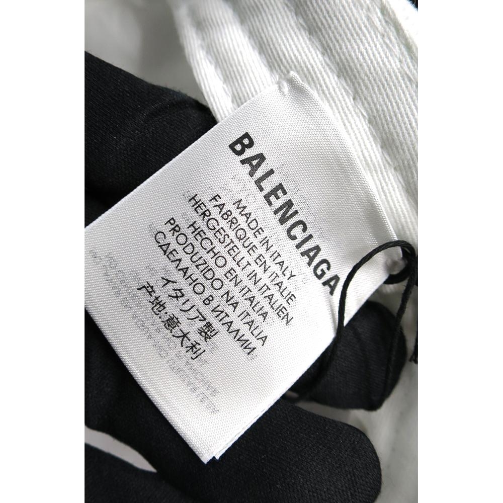 BALENCIAGA 品牌字母刺繡LOGO白色鴨舌帽