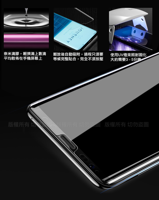 NISDA For Galaxy Note 8 滴膠版3D玻璃保護貼(附UV固化燈)