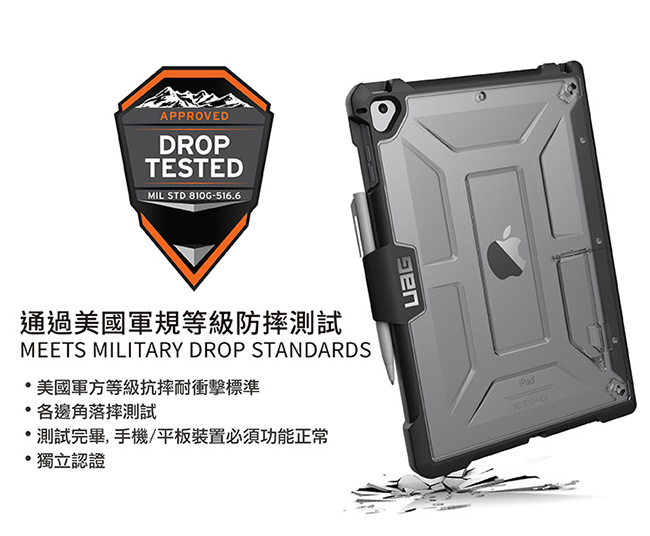 UAG iPad 9.7吋耐衝擊保護殼-透明