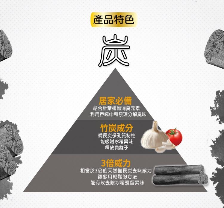 去味大師備長炭消臭易-冰箱專用150g