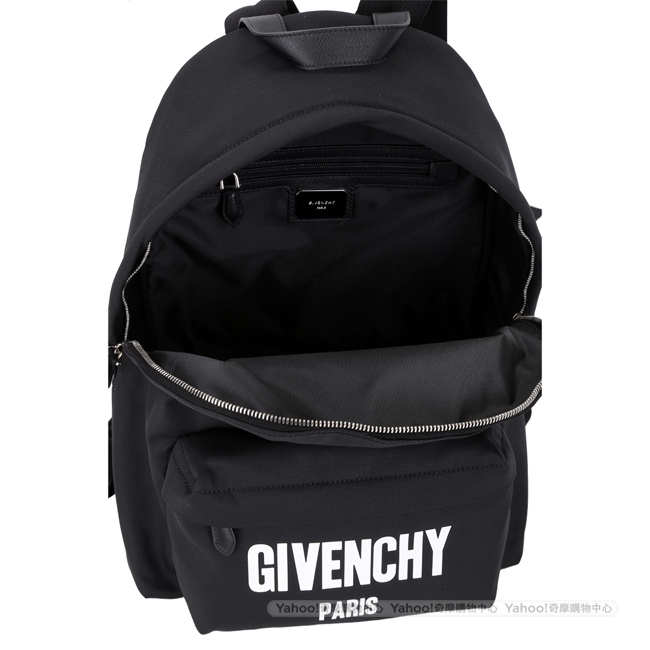 GIVENCHY Logomania 字母尼龍後背包(黑色)