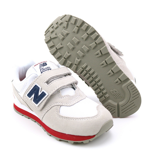 New Balance 中大童休閒鞋-YV574CP-W 灰白