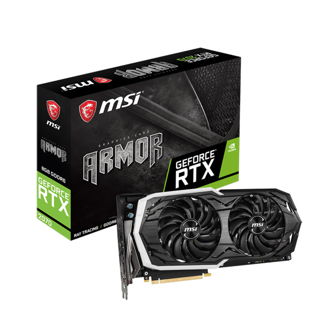 微星顯示卡 GeForce RTX 2070 ARMOR 8G