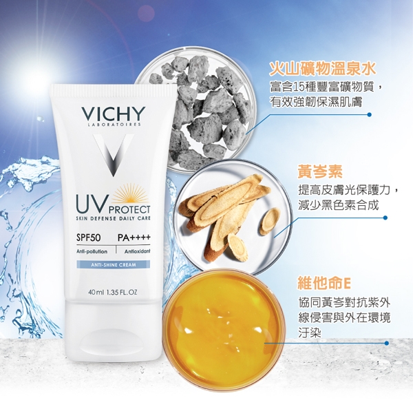 VICHY薇姿 極效水感隔離乳40ml+極效水感BB霜40ml 雙入組