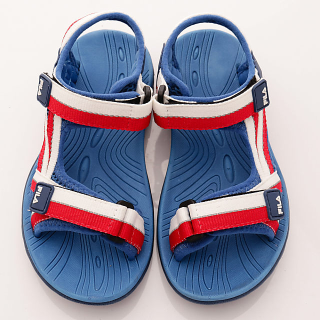 FILA頂級童鞋 織帶運動涼鞋款 FO31R-231藍紅(中大童段)C