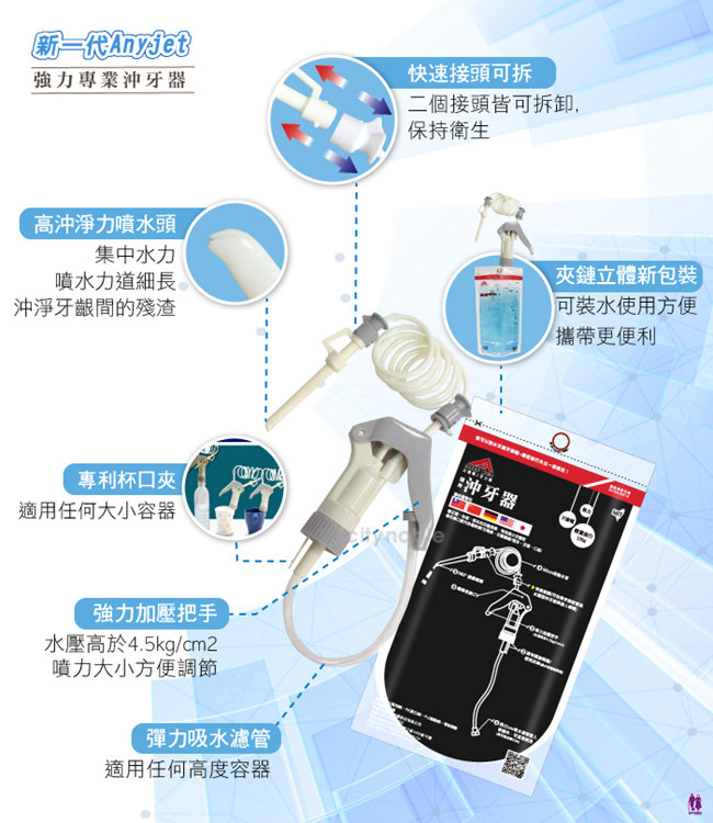 最新一代Any Jet牙立潔 隨身沖牙器1組